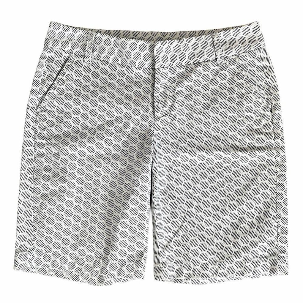 🌺 Caslon Nordstrom Chino Honeycomb Print Bermuda Shorts Size 2